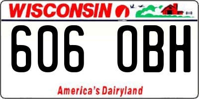 WI license plate 606OBH