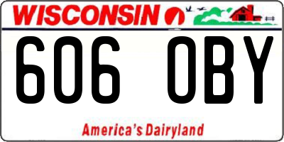 WI license plate 606OBY
