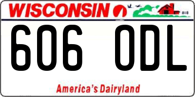 WI license plate 606ODL