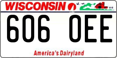 WI license plate 606OEE