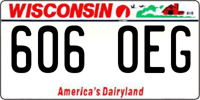 WI license plate 606OEG