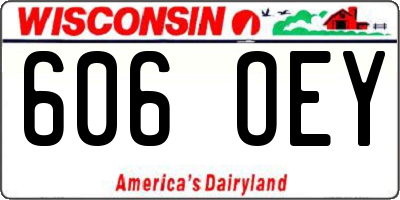 WI license plate 606OEY