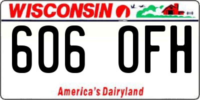 WI license plate 606OFH