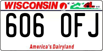 WI license plate 606OFJ