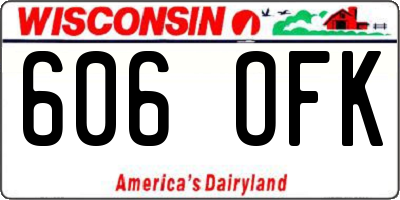 WI license plate 606OFK