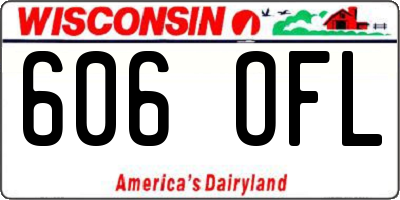 WI license plate 606OFL