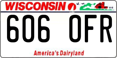 WI license plate 606OFR