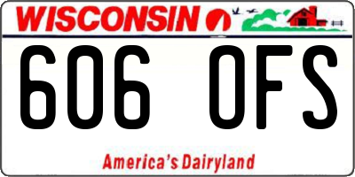 WI license plate 606OFS