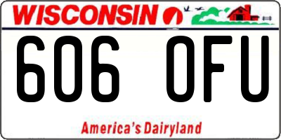 WI license plate 606OFU