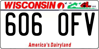 WI license plate 606OFV