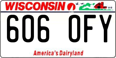 WI license plate 606OFY