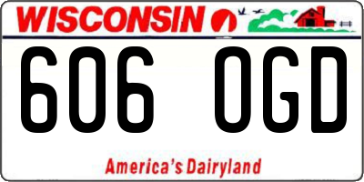 WI license plate 606OGD