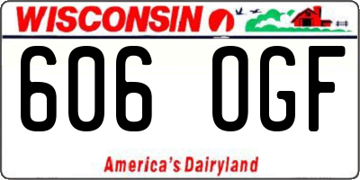WI license plate 606OGF