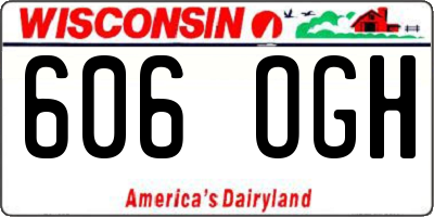 WI license plate 606OGH