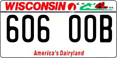 WI license plate 606OOB