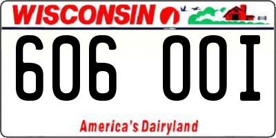 WI license plate 606OOI