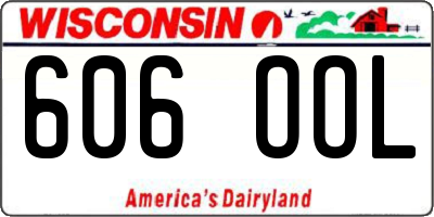 WI license plate 606OOL