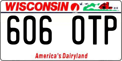 WI license plate 606OTP