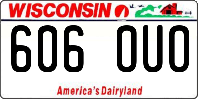 WI license plate 606OUO