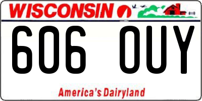 WI license plate 606OUY