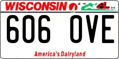 WI license plate 606OVE