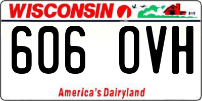 WI license plate 606OVH