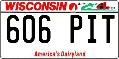 WI license plate 606PIT
