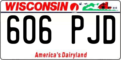 WI license plate 606PJD