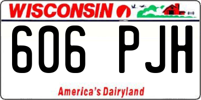 WI license plate 606PJH