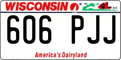 WI license plate 606PJJ