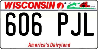 WI license plate 606PJL