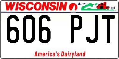 WI license plate 606PJT