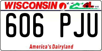 WI license plate 606PJU