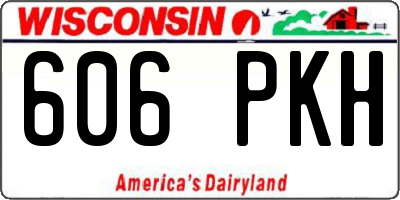 WI license plate 606PKH