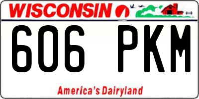 WI license plate 606PKM