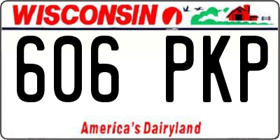 WI license plate 606PKP