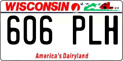 WI license plate 606PLH