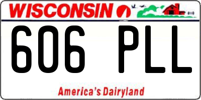 WI license plate 606PLL
