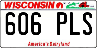 WI license plate 606PLS