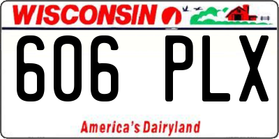 WI license plate 606PLX