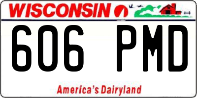 WI license plate 606PMD