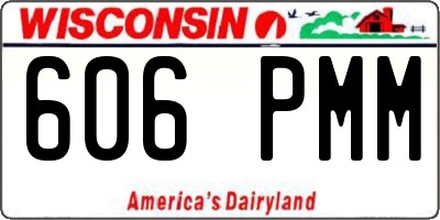 WI license plate 606PMM