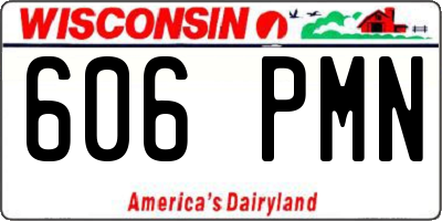 WI license plate 606PMN