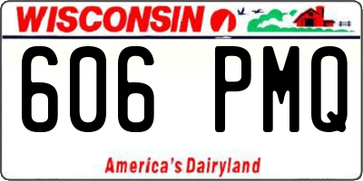 WI license plate 606PMQ