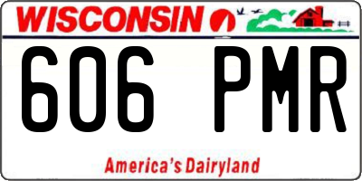 WI license plate 606PMR