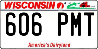 WI license plate 606PMT