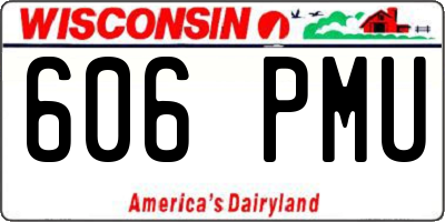 WI license plate 606PMU