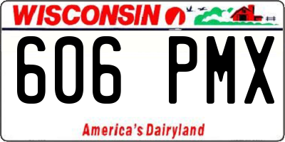 WI license plate 606PMX