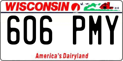 WI license plate 606PMY