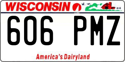 WI license plate 606PMZ